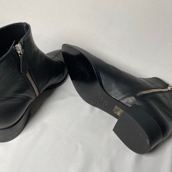 Sylven New York Cassidy Black Calf Leather Nappa Boots - Picture 9 of 12